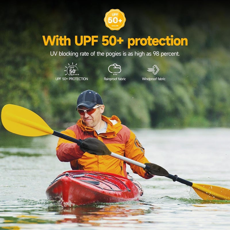 Tontron Sunscreen UV Protection Kayaking Pogies for Kayaking,Sea Kayak Canoe Touring Paddle,Paddling (Red with Air Vent) - Image 2